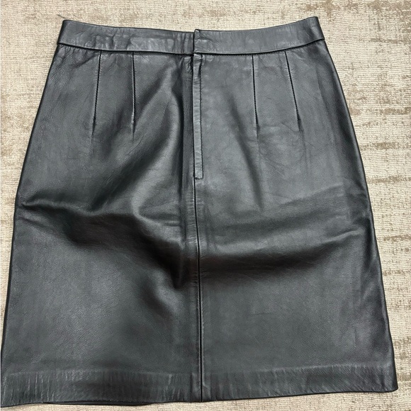 MACPHEE GENUINE LEATHER BLACK LINING MINI SKIRT SIZE 34 - Picture 2 of 9